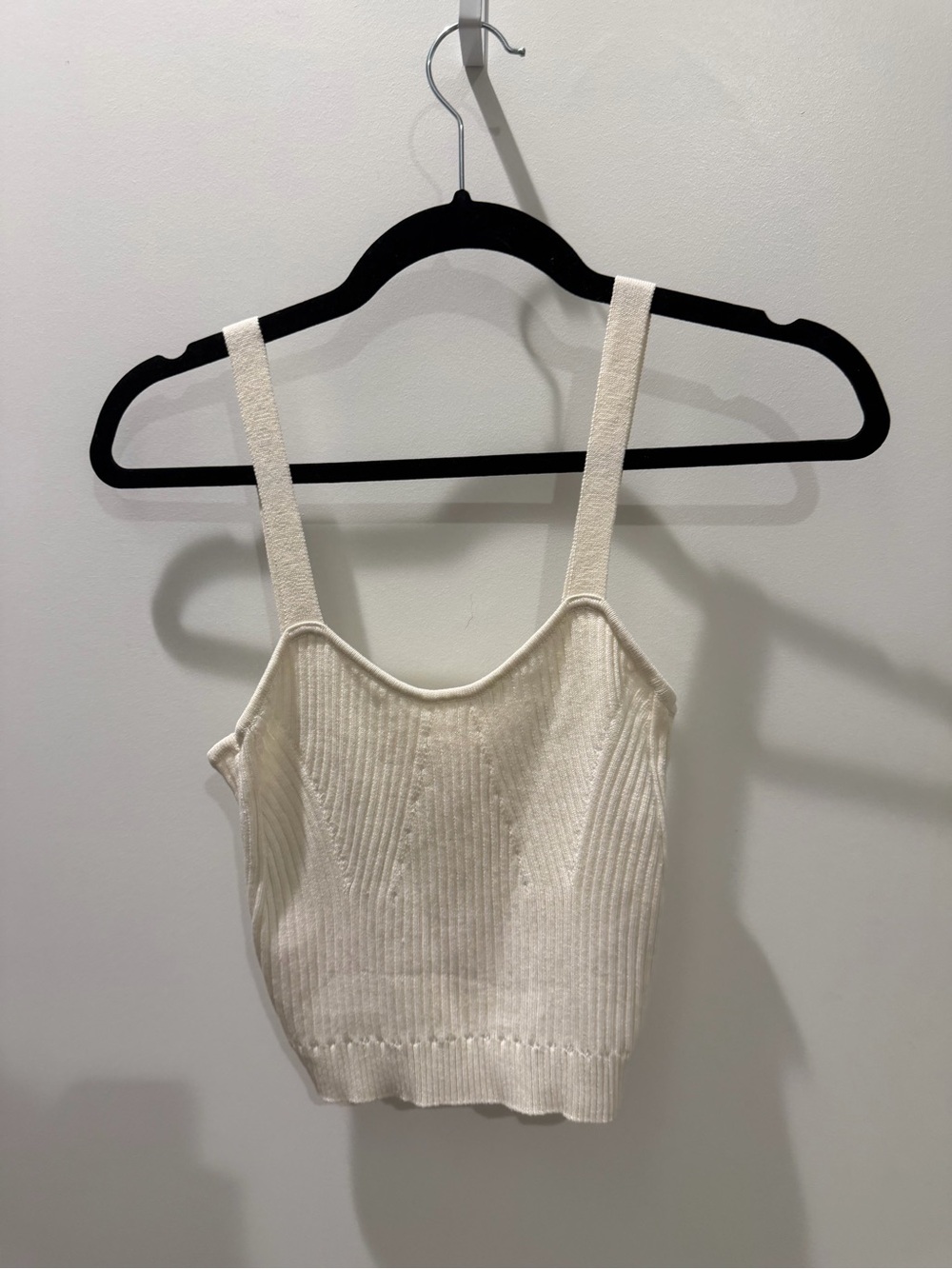Loulou Studio Cream Ribbed Knit Cami